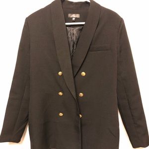 Size 6 oversized black and gold blazer